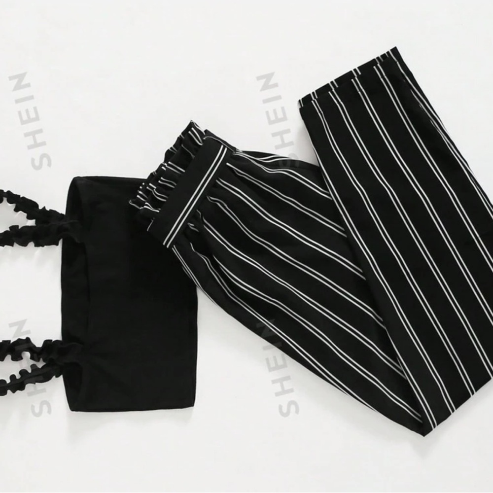 Cami top & stripped bottoms